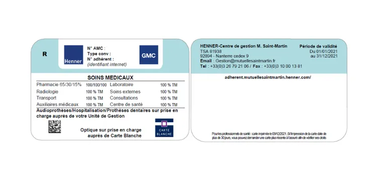 photo exemple carte mutuelle